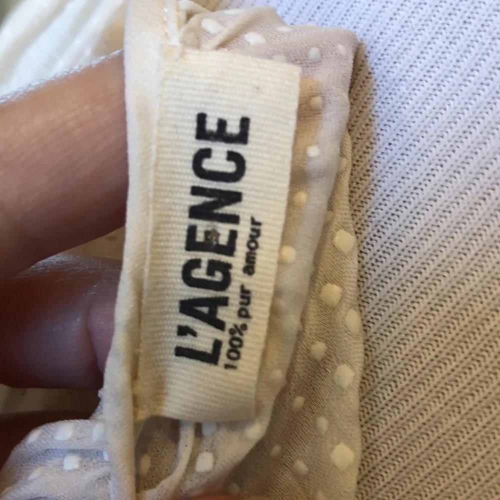 NWOT L’Agence cream silk top